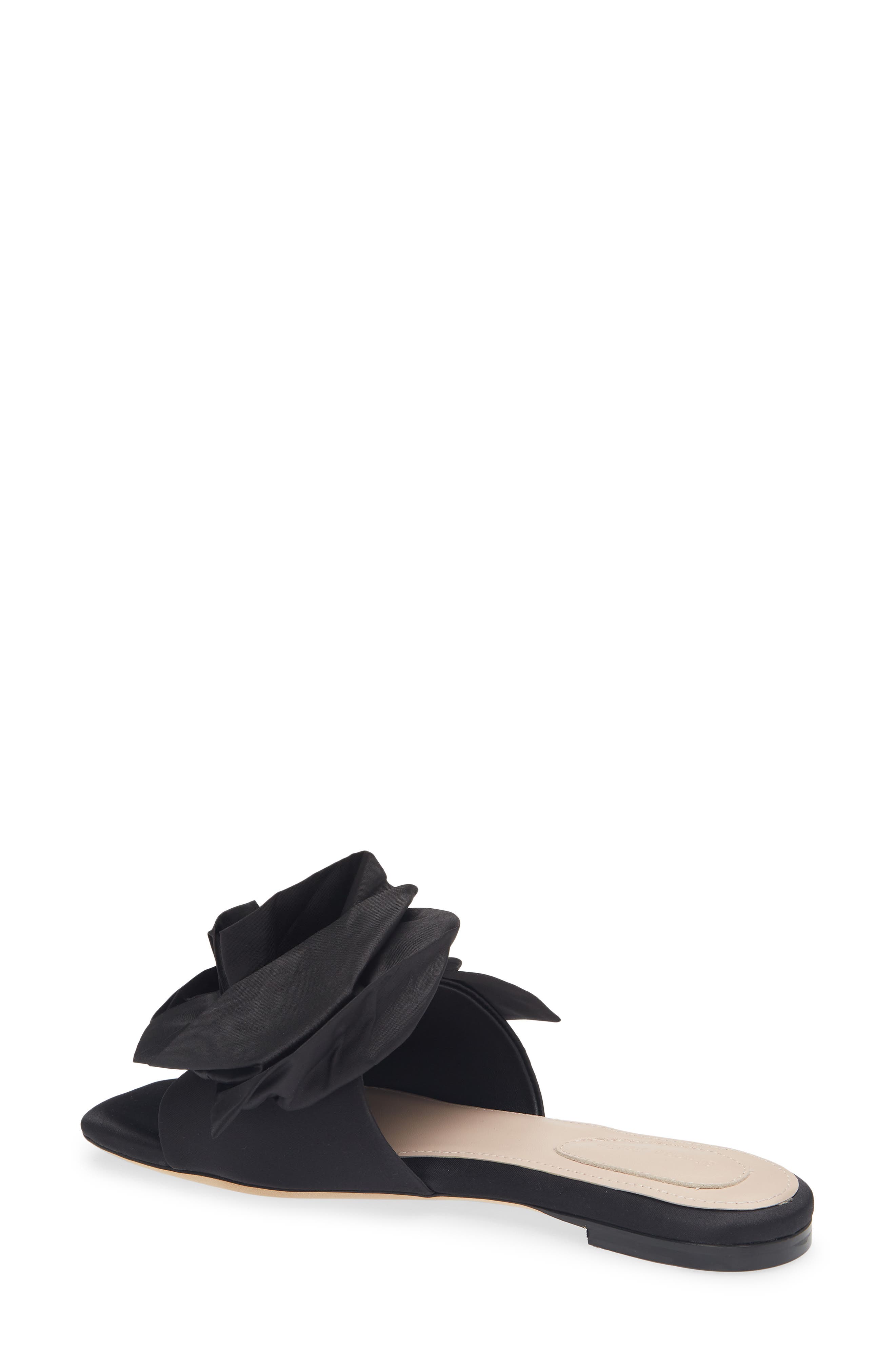Simone Rocha Pressed Rosette Slide Sandal, Alternate, color, Black/ Black