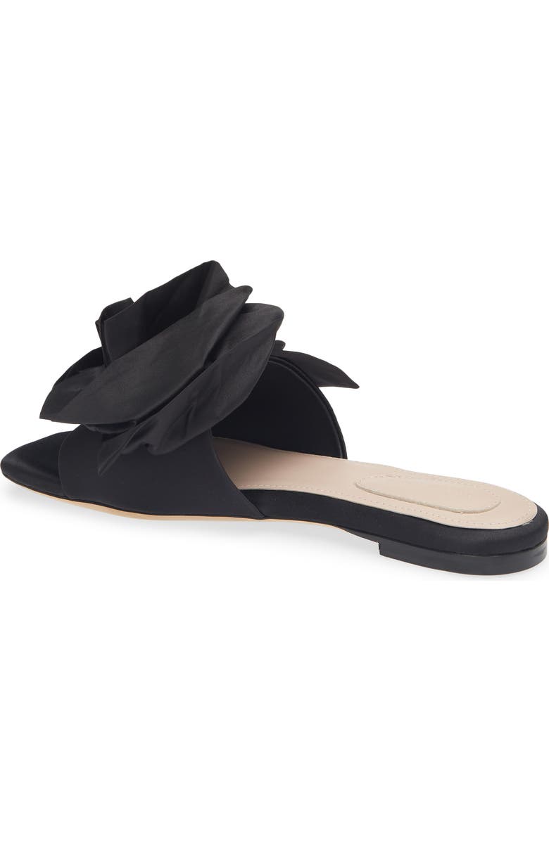 Simone Rocha Pressed Rosette Slide Sandal, Alternate, color, Black/ Black