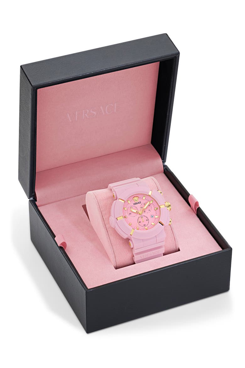 Real Active Chronograph Bracelet Watch, 45mm, Alternate, color, PINK ECOCERAMIC
