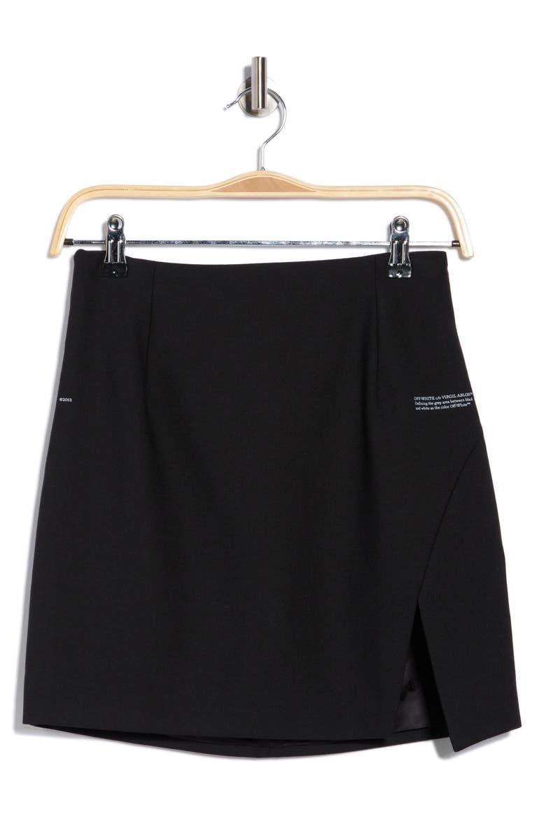 Off-White Corporate Tailored Miniskirt, Alternate, color, Black And White