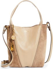 Chloé Small Chloé Spin Leather & Suede Tote
