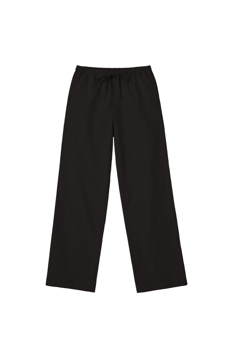 VIR VITA Siena Organic Cotton Poplin Pant, Main, color, Black