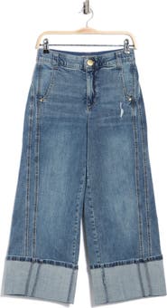 Democracy Cuffed Wide Leg Jeans