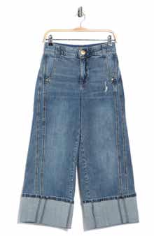 Democracy Cuffed Wide Leg Jeans