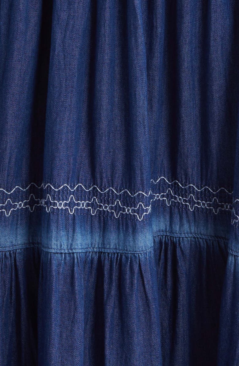 NIKKI LUND Selena Embroidered Denim Maxi Skirt, Alternate, color, 