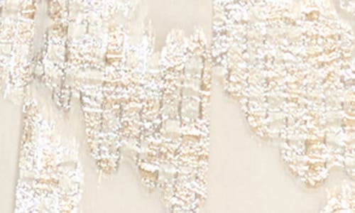 Maggy London Floral Sequin Asymmetric Midi Dress