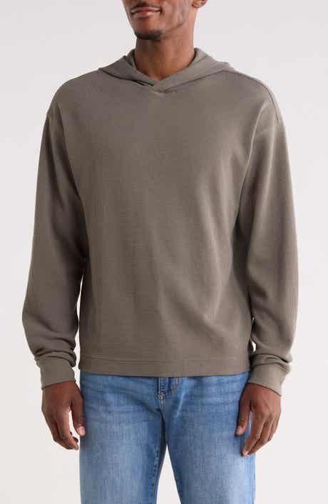 Long Sleeve Boxy Waffle Knit Hoodie
