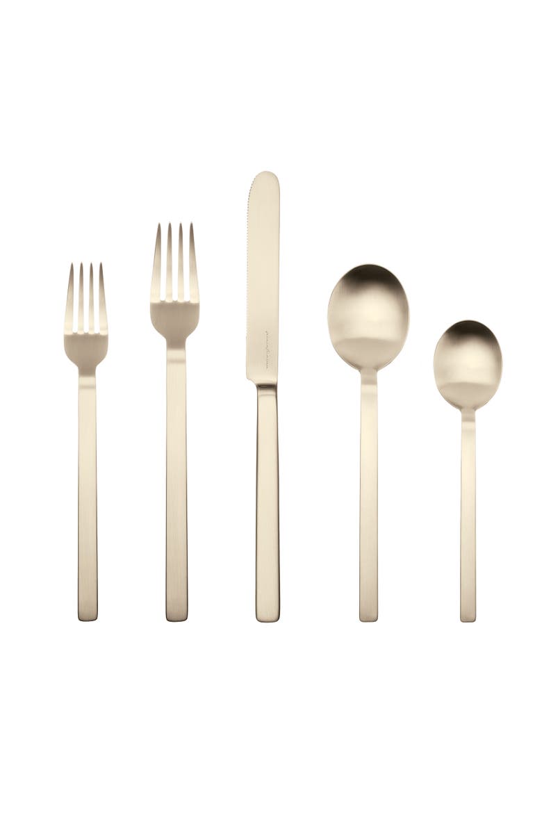 Stile By Pininfarina Flatware Set - 20 Pieces, Main, color, Ice Champagne