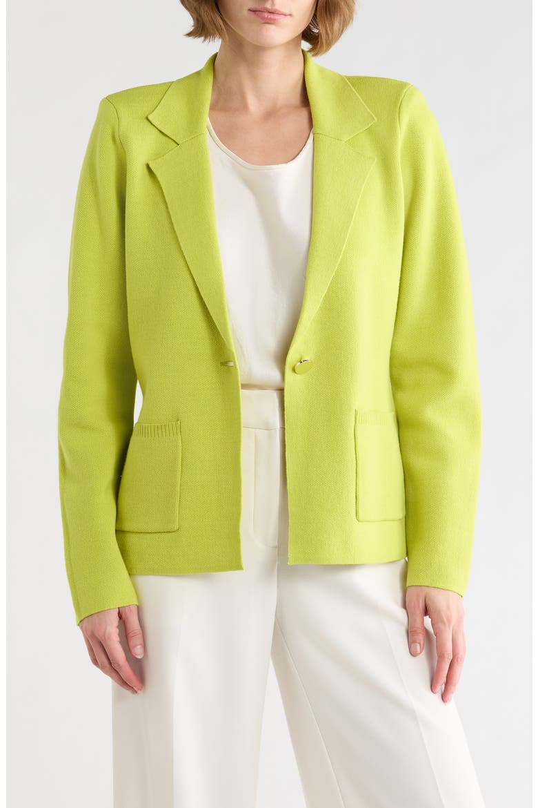 Sweater Blazer, Main, color, BRIGHT CHARTREUSE