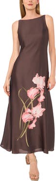 Ted Baker Iris Print Boat Neck Maxi Dress