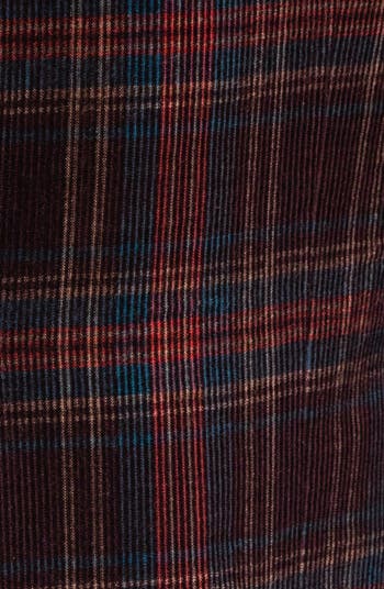 Brown Plaid Corduroy Sport Coat