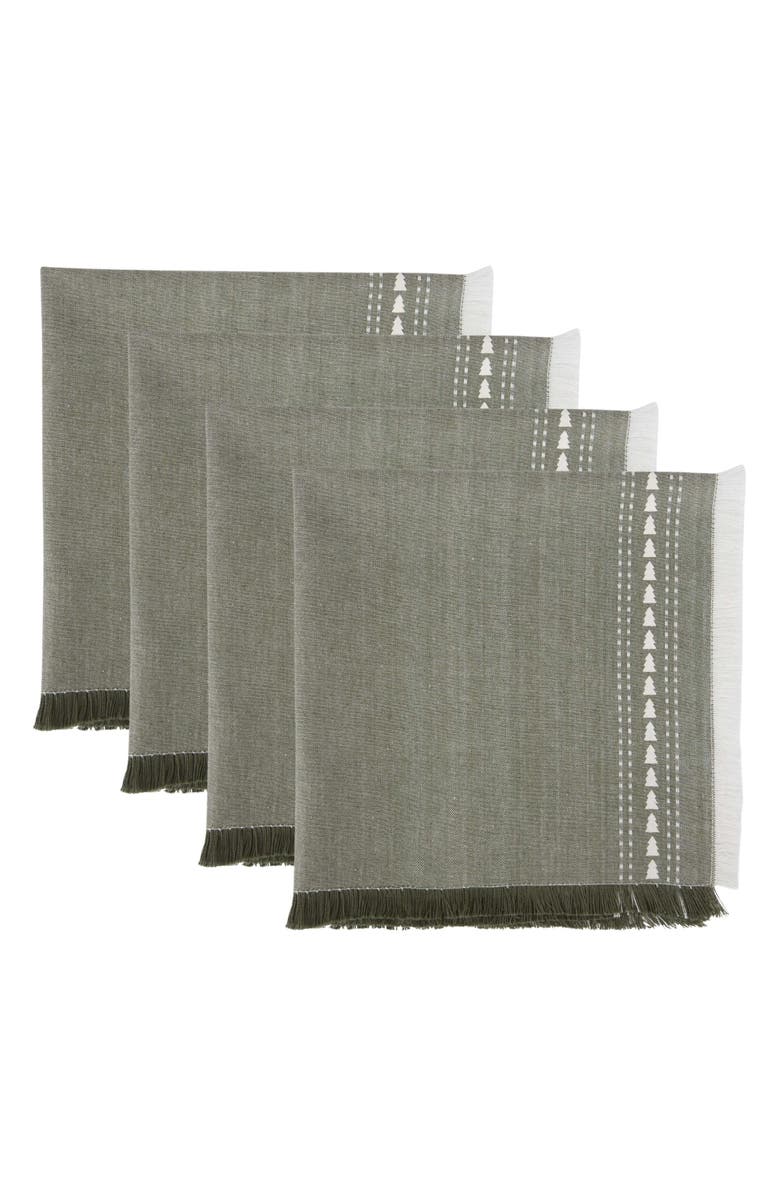 Design Imports Balsam Fir Tree Set of 4 Napkins, Main, color, Balsam Fir Tree