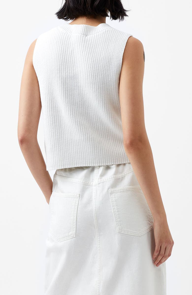 French Connection Mozart Crop Sweater Vest, Alternate, color, Winter White