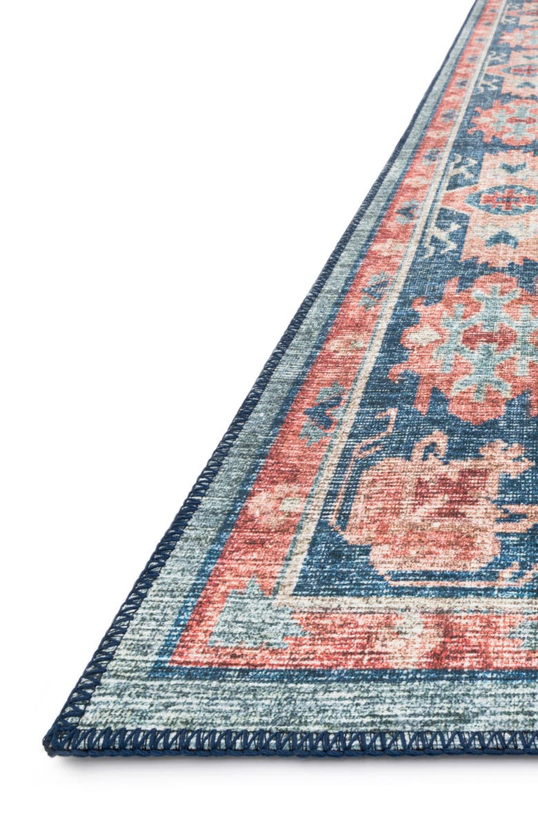 LOLOI II Rosette Collection Rug - Turquoise/Terracotta - 7'-6" x 9'-6", Alternate, color, Turquoise / Terracotta