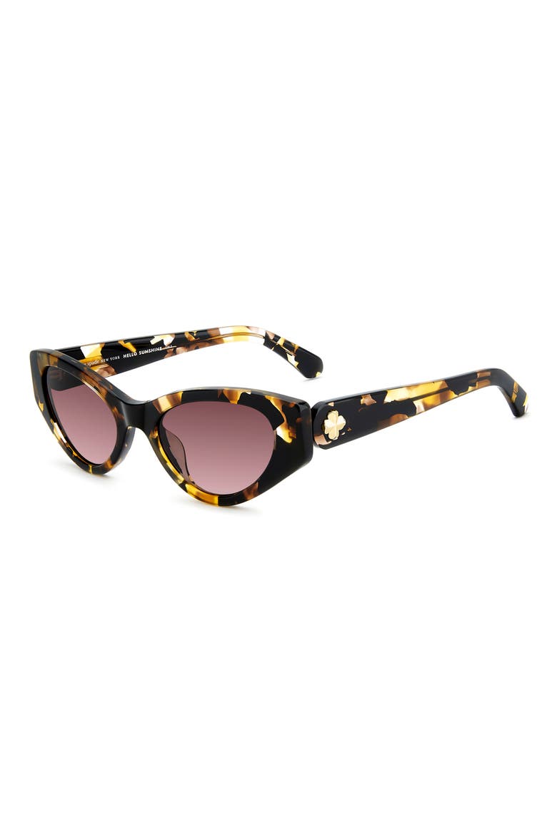 bria 52mm cat eye sunglasses, Alternate, color, HAVANA/ PINK DS