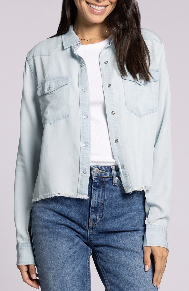 Thread & Supply Tillie Chambray Snap-Up Shirt, Main, color, Amy Wash