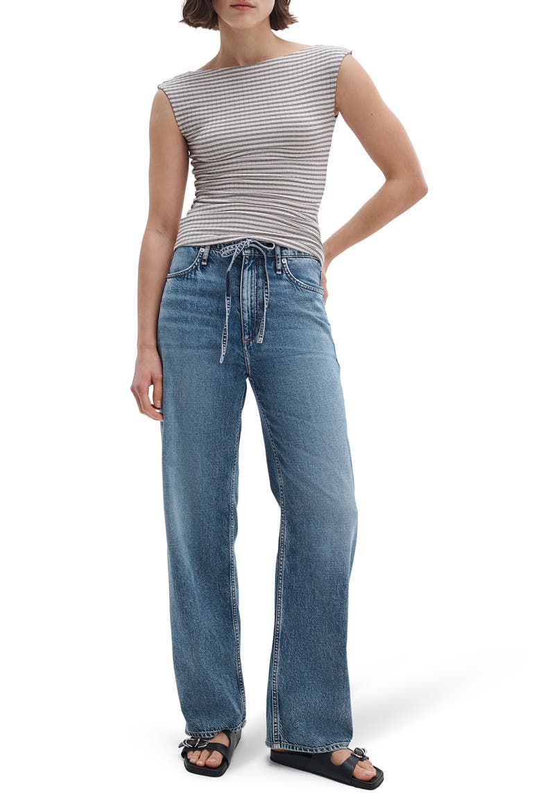 Luca Stripe Rib Tank, Alternate, color, IVORY STRIPE