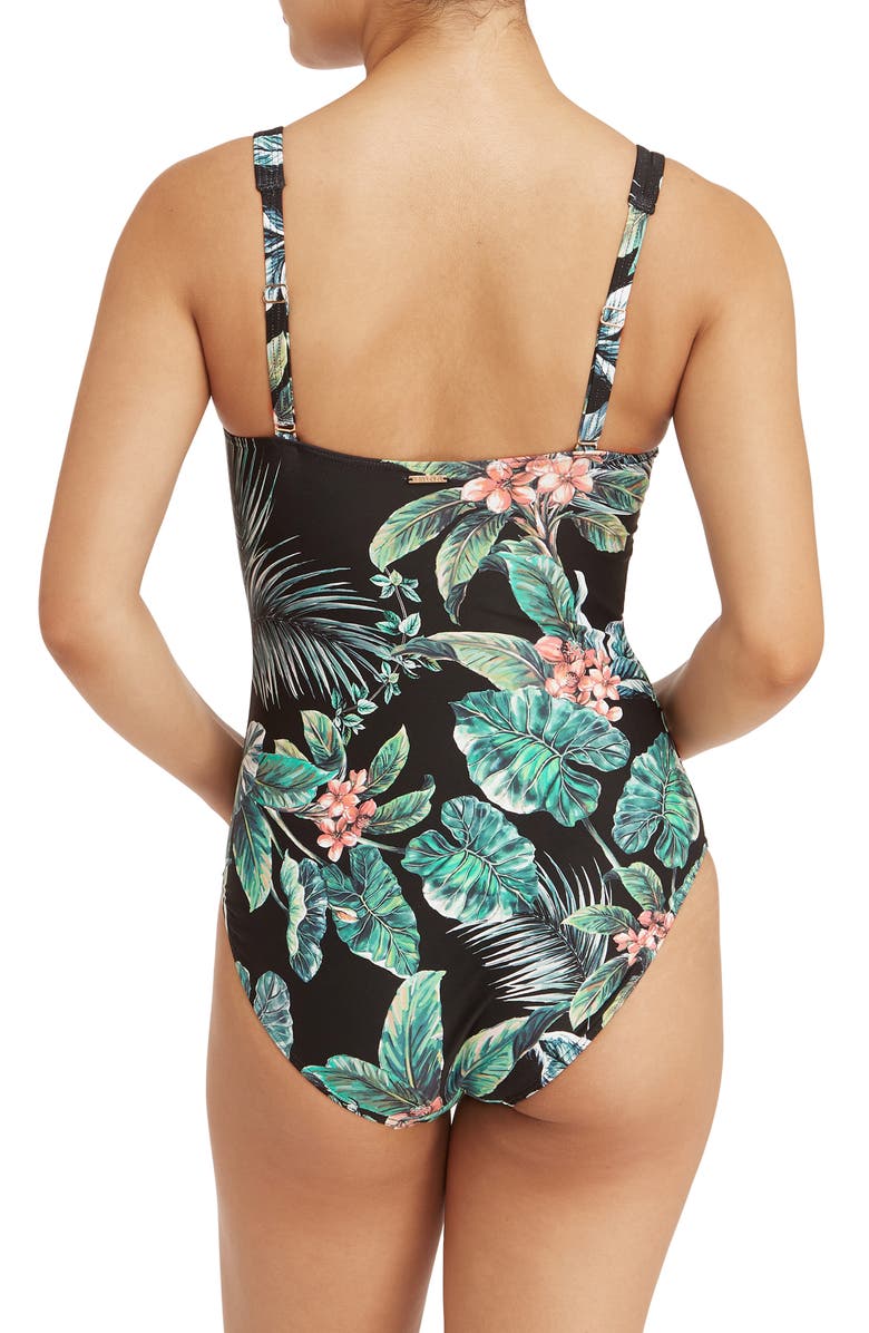 Sea Level Cross Front Multifit One-Piece Swimsuit, Alternate, color,
