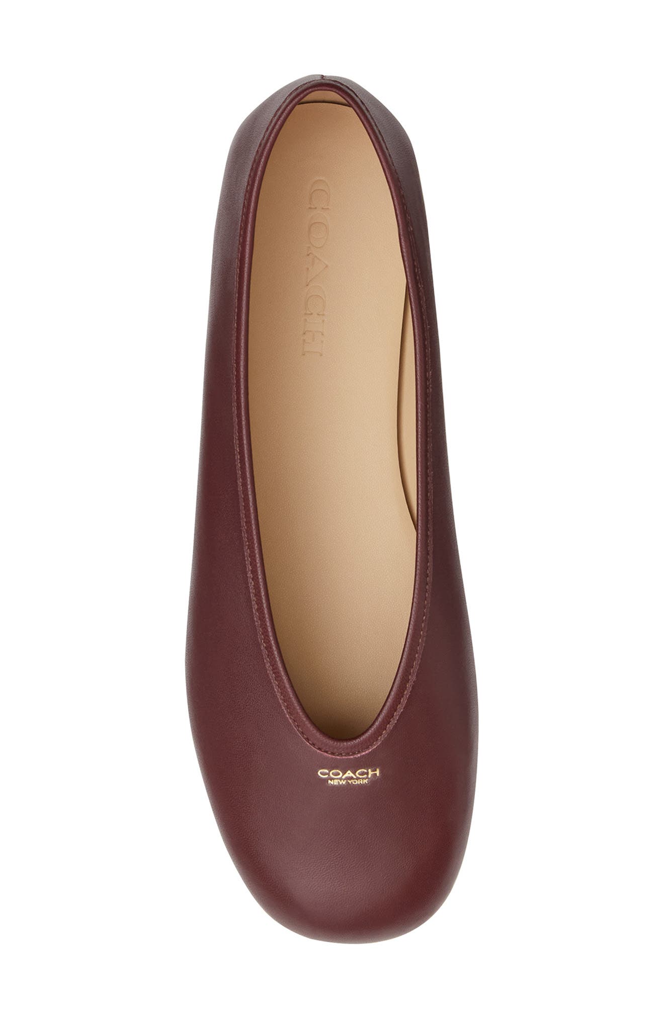 COACH Houston Ballet Flat, Alternate, color, Merlot