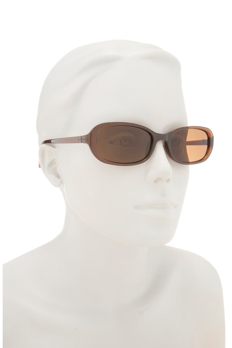 Rectangular Wrap Sunglasses, Alternate, color, BROWN