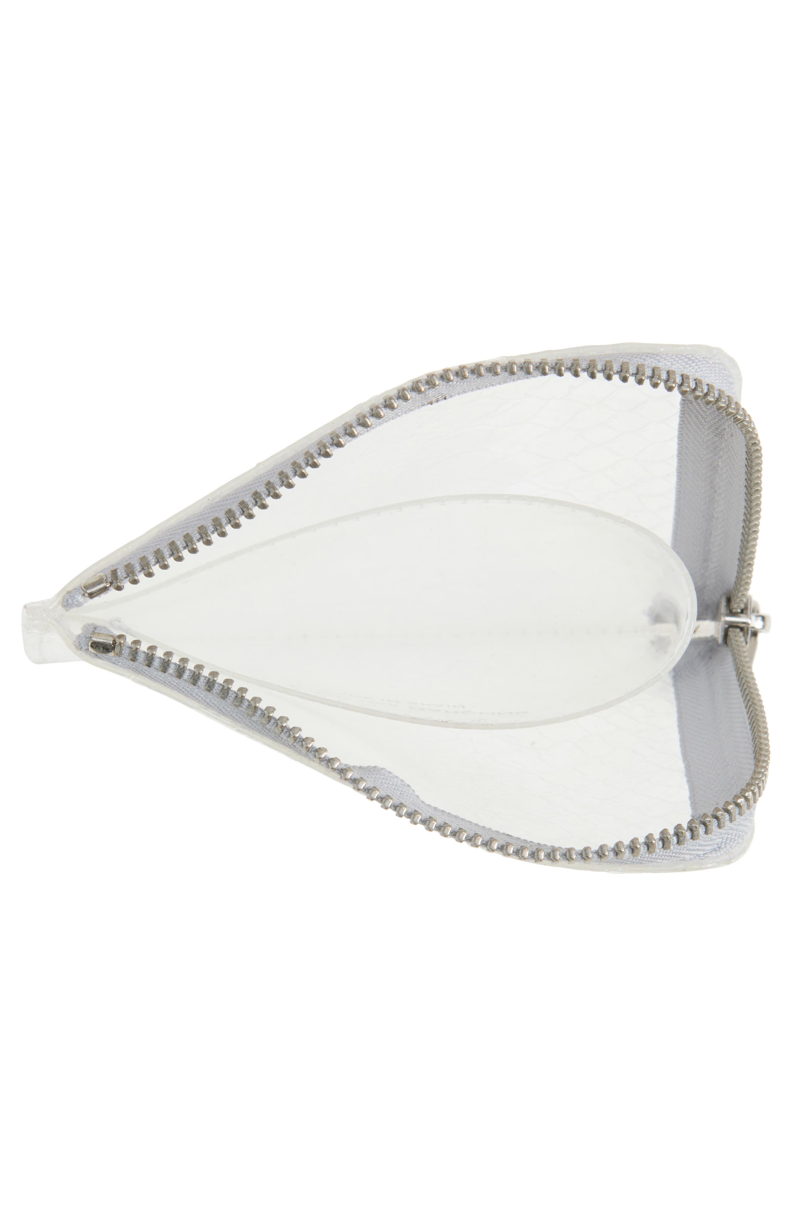 Comme des Garçons Clear Snakeskin Embossed Zip Around Wallet