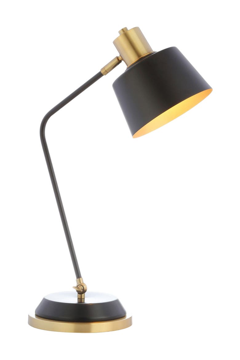 Rochelle 23" Metal LED Task Lamp, Black/Brass Gold, Main, color, Black/Brass gold