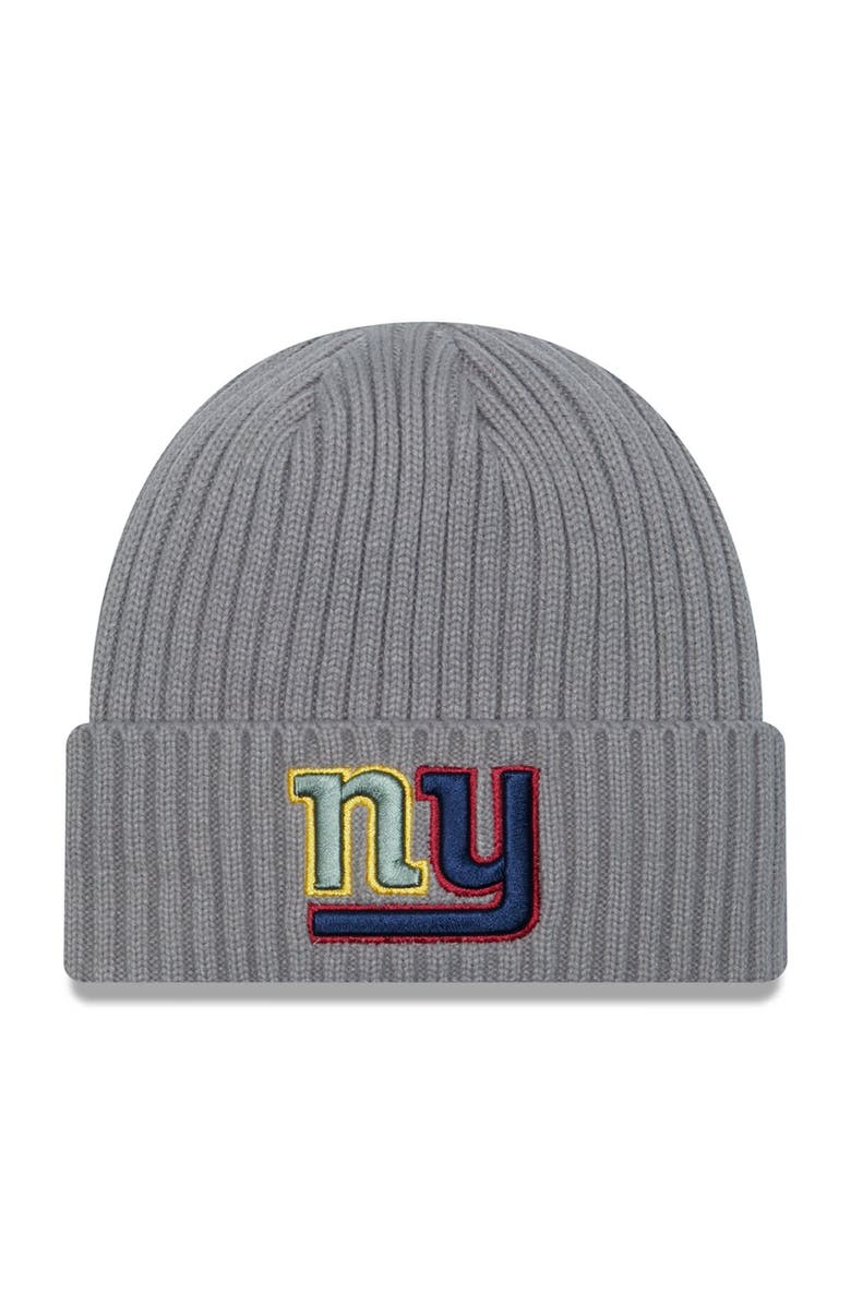 New Era Men's New Era  Gray New York Giants Color Pack Multi Cuffed Knit Hat, Main, color, 