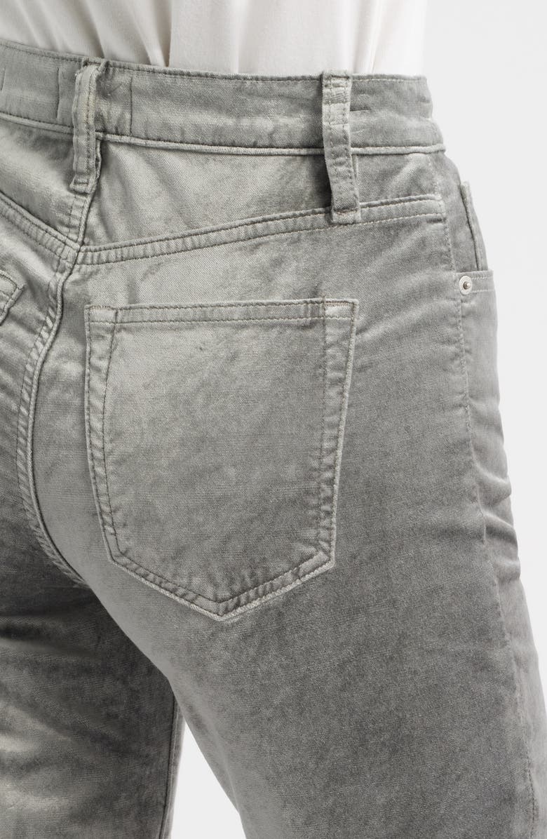 FRAME Le Sleek Velvet Ankle Straight Leg Pants, Alternate, color, Oyster Velvet