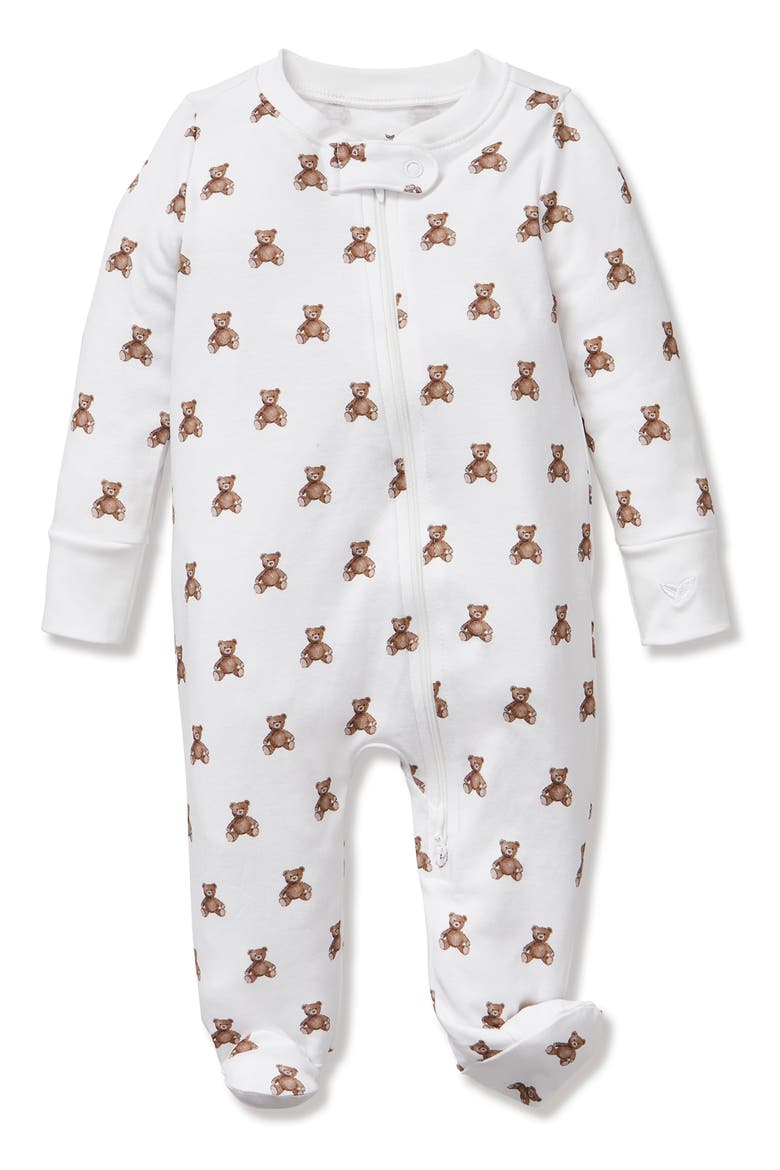 Teddy Tales Pima Romper, Main, color, BROWN