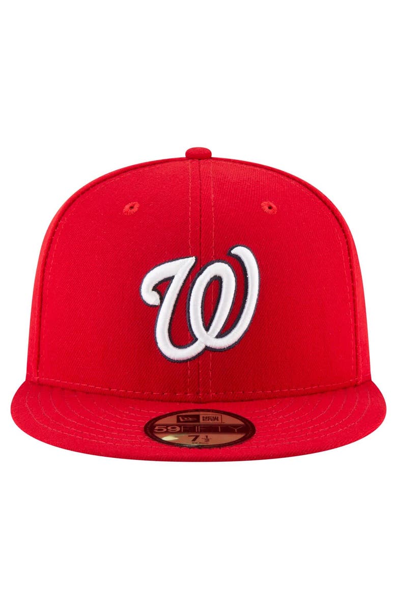 New Era Men's New Era Red Washington Nationals 20th Anniversary 59FIFTY Fitted Hat, Alternate, color, Red