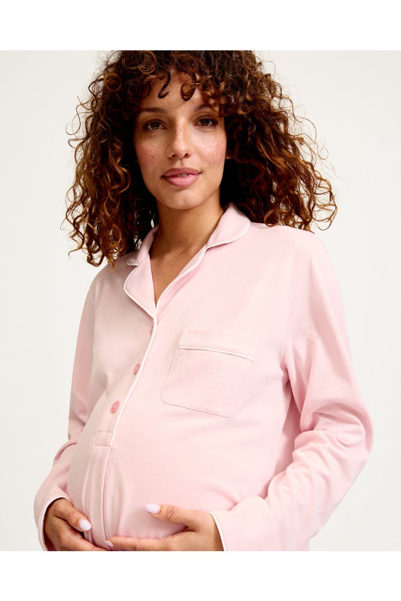 Women's Pima Maternity Nightshirt, Alternate, color, Pink