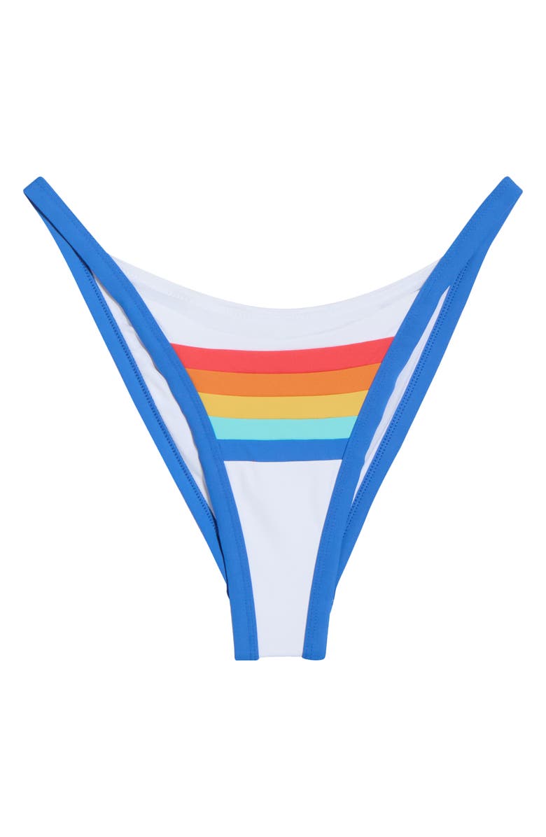 Rip Curl Surf Stripe Cheeky Bikini Bottoms, Alternate, color, White