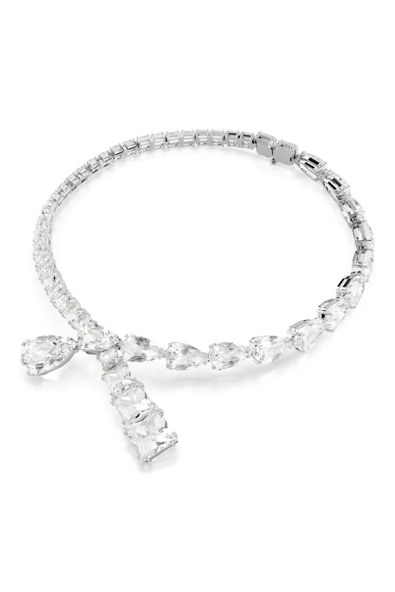 Matrix Collar Necklace, Alternate, color, SILVER/ WHITE