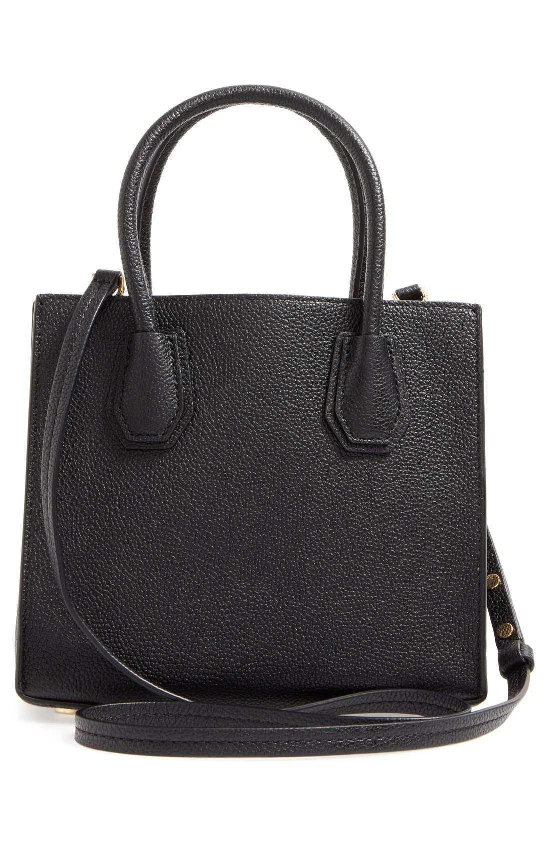 Mercer Leather Crossbody Bag, Alternate, color, BLACK/ GOLD