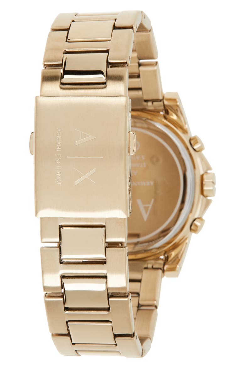 Men's Chronograph Bracelet Watch, 45mm, Alternate, color, GOLD