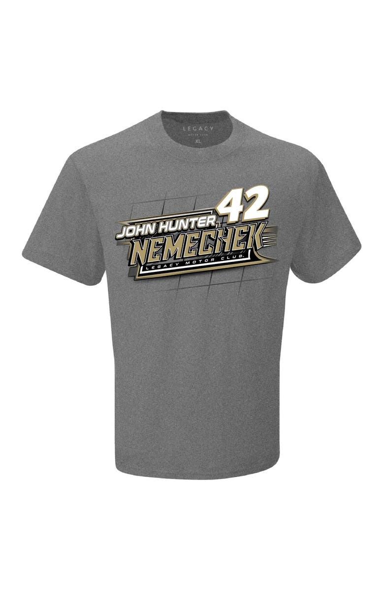 CHECKERED FLAG Men's Checkered Flag Sports Heather Charcoal John Hunter Nemechek 2024 NASCAR Cup Series Schedule T-Shirt, Alternate, color,
