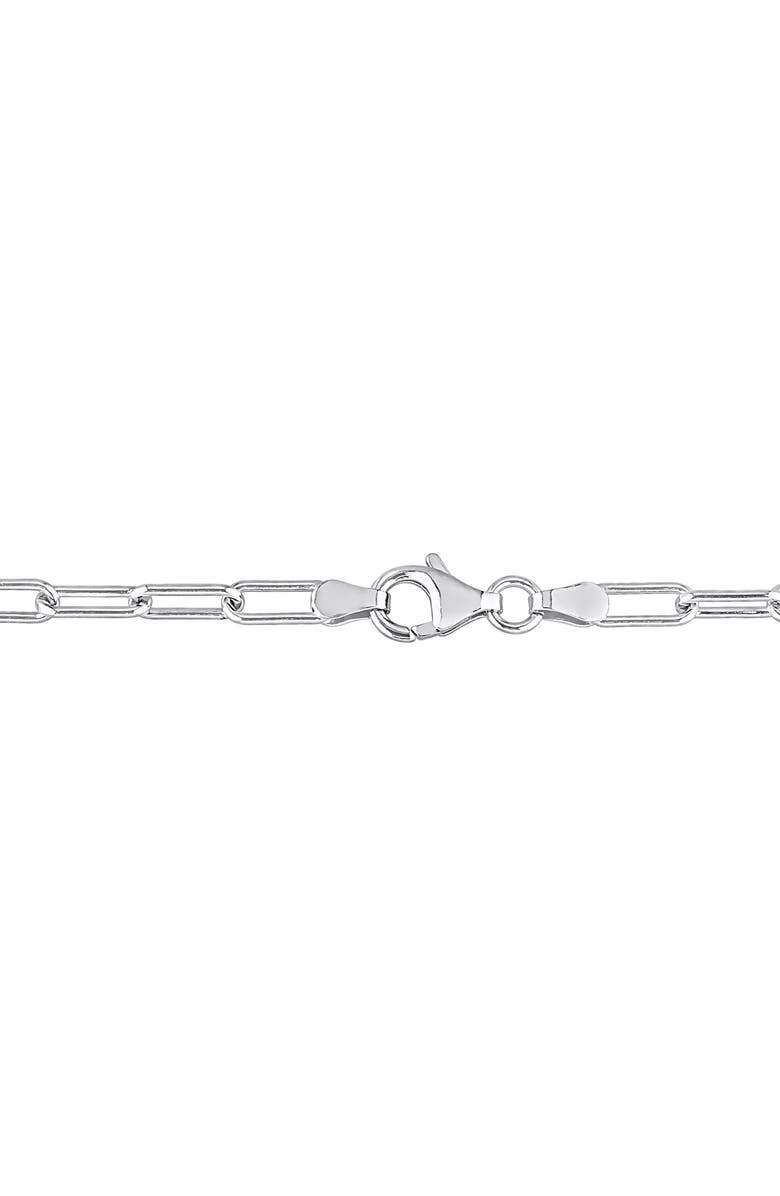 DELMAR Polished Paper Clip Chain Necklace & Anklet Set, 3.5mm, Alternate, color,