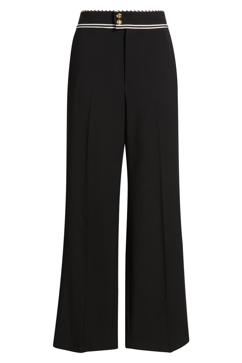 Prim Contrast Piping Pants, Alternate, color, BLACK