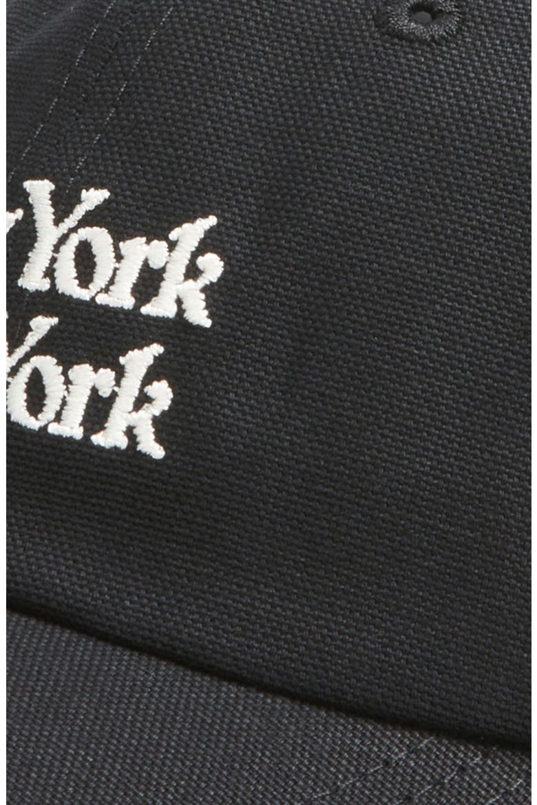 New York New York Adjustable Cotton Twill Baseball Cap, Alternate, color, BLACK