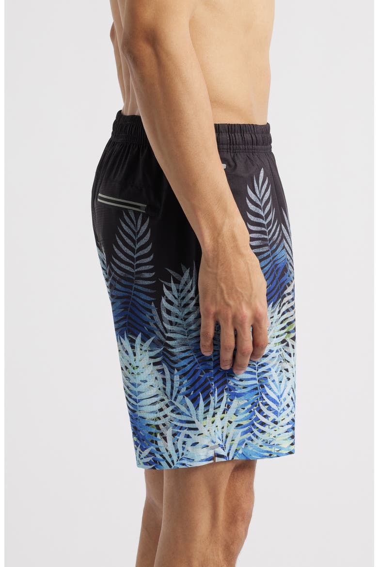 Huntington Frond Away 8 Swim Trunks, Alternate, color, NIGHT CAP