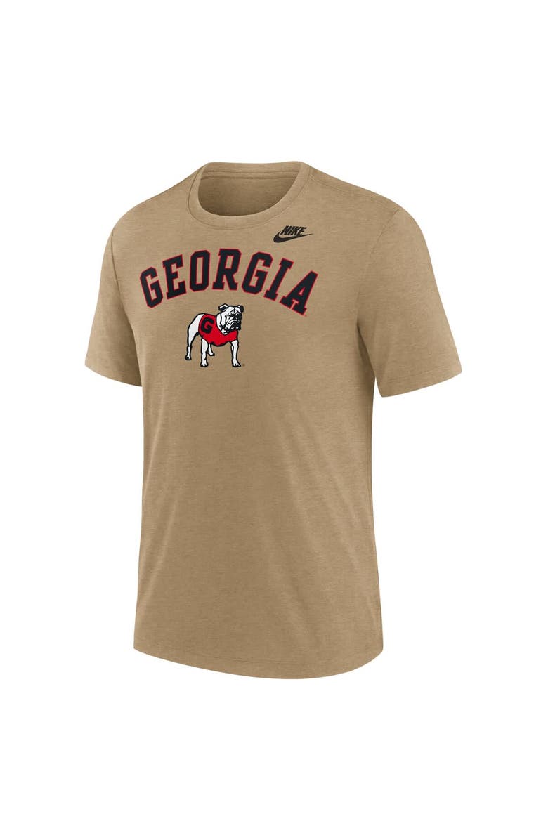 Nike Men's Nike Heather Light Brown Georgia Bulldogs Legacy Arch Tri-Blend T-Shirt, Alternate, color, Light Brown