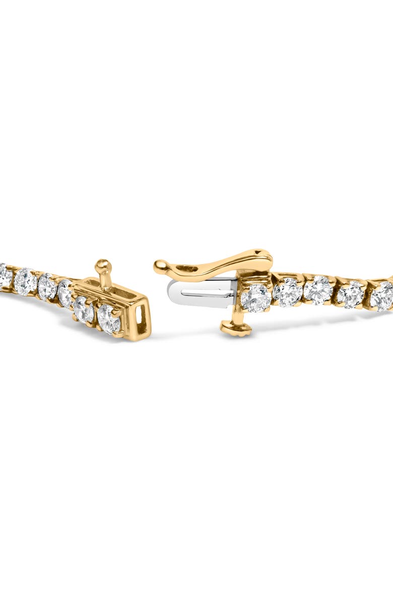 14K Gold 5.0 Cttw Lab Grown Diamond Tennis Bracelet, Alternate, color, Yellow