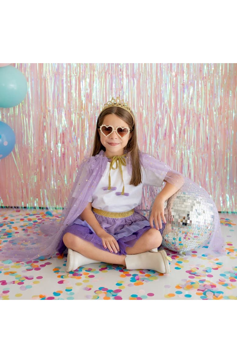 Sweet Wink Lavender Star Cape, Alternate, color, Lavender