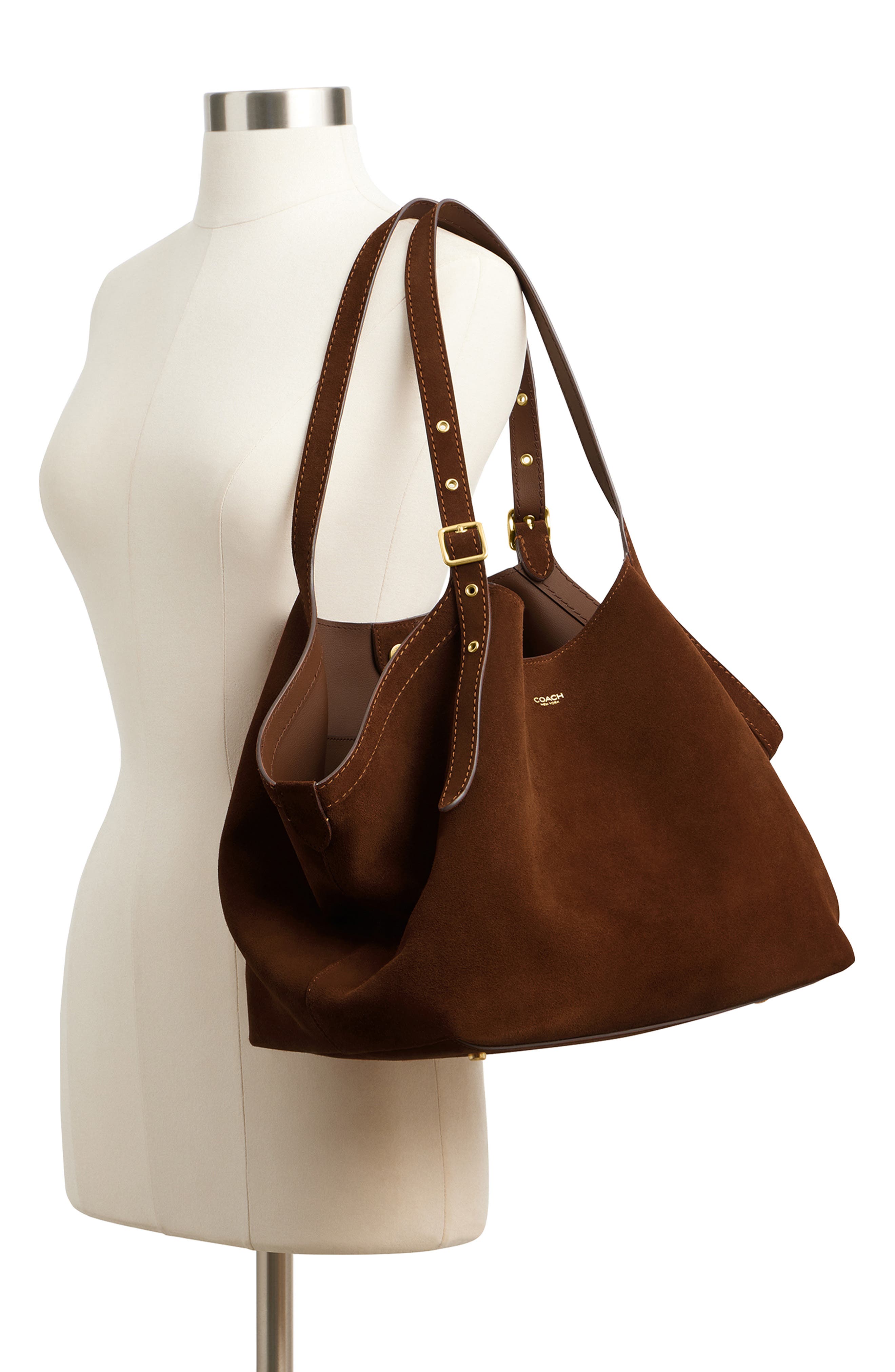 COACH Gramercy Suede Tote, Alternate, color, 