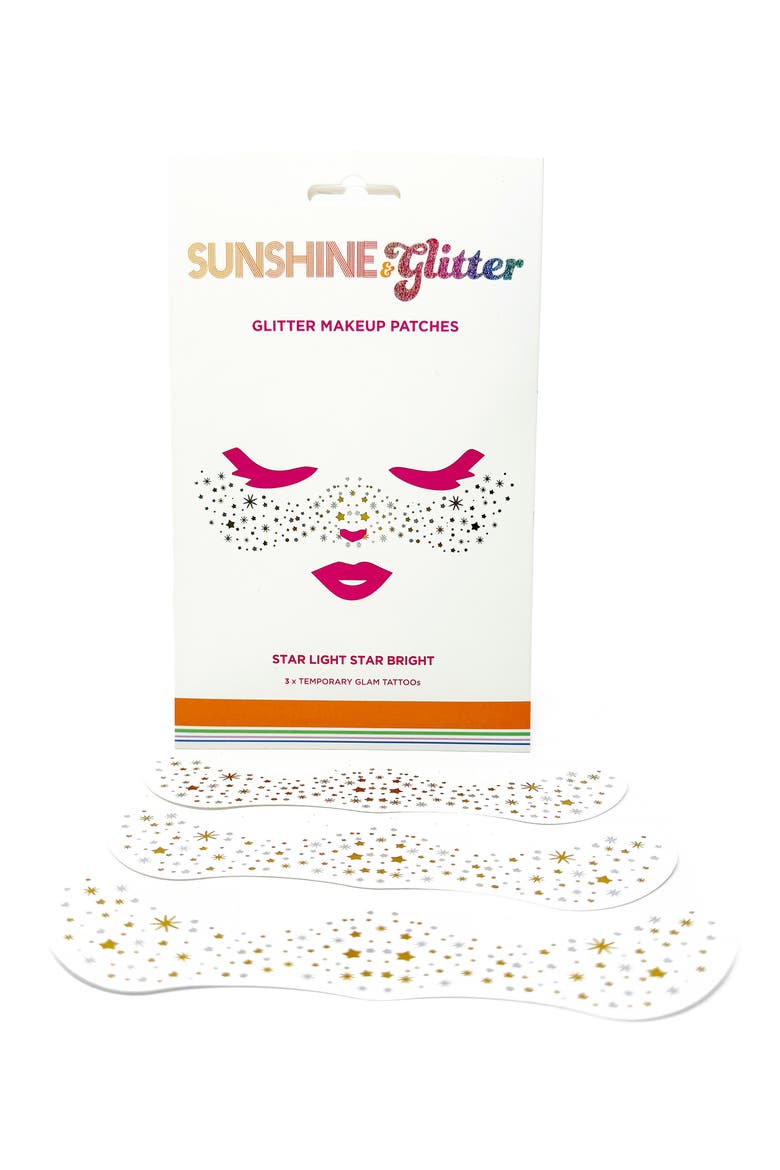Kids' Star Light Star Bright Temporary Tattoos, Main, color, GOLD