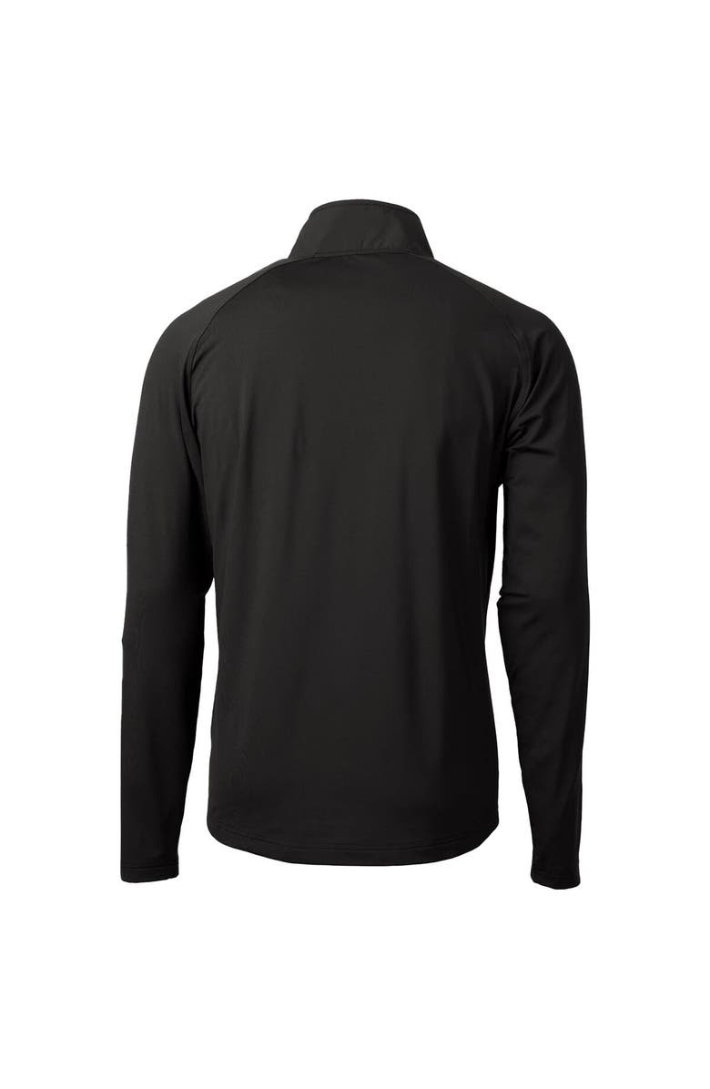 Cutter & Buck Men's Cutter & Buck Black Virginia Tech Hokies Adapt Eco Knit Hybrid Recycled Full-Zip Logo Jacket, Alternate, color, 