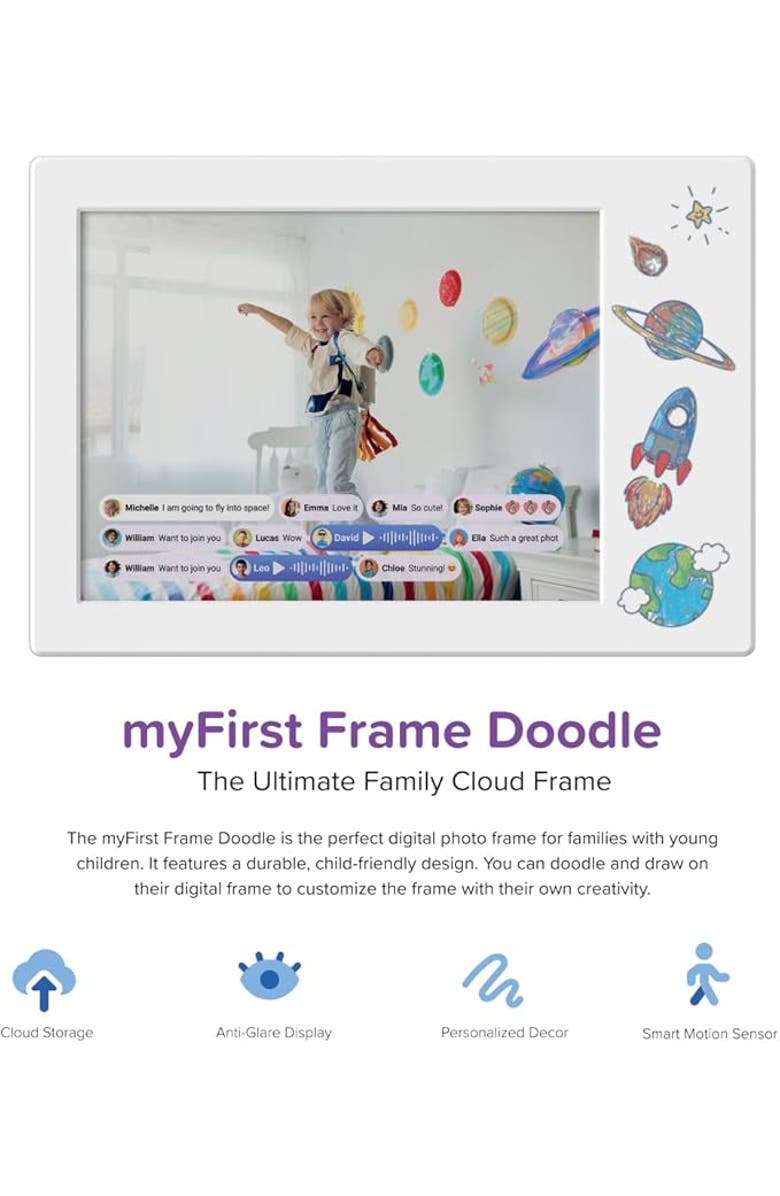 myFirst Frame Doodle - Smart Digital Frame, Alternate, color, White