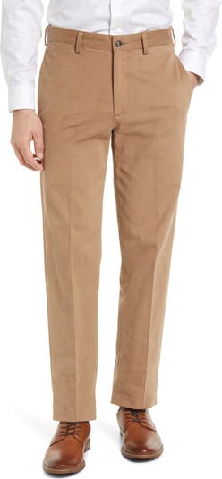 Berle Charleston Khakis Flat Front Brushed Stretch Twill Pants | Nordstrom