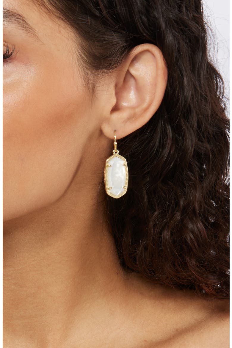 Dani Stone Drop Earrings, Alternate, color, GOLD IVORY MOTHER OF PEARL