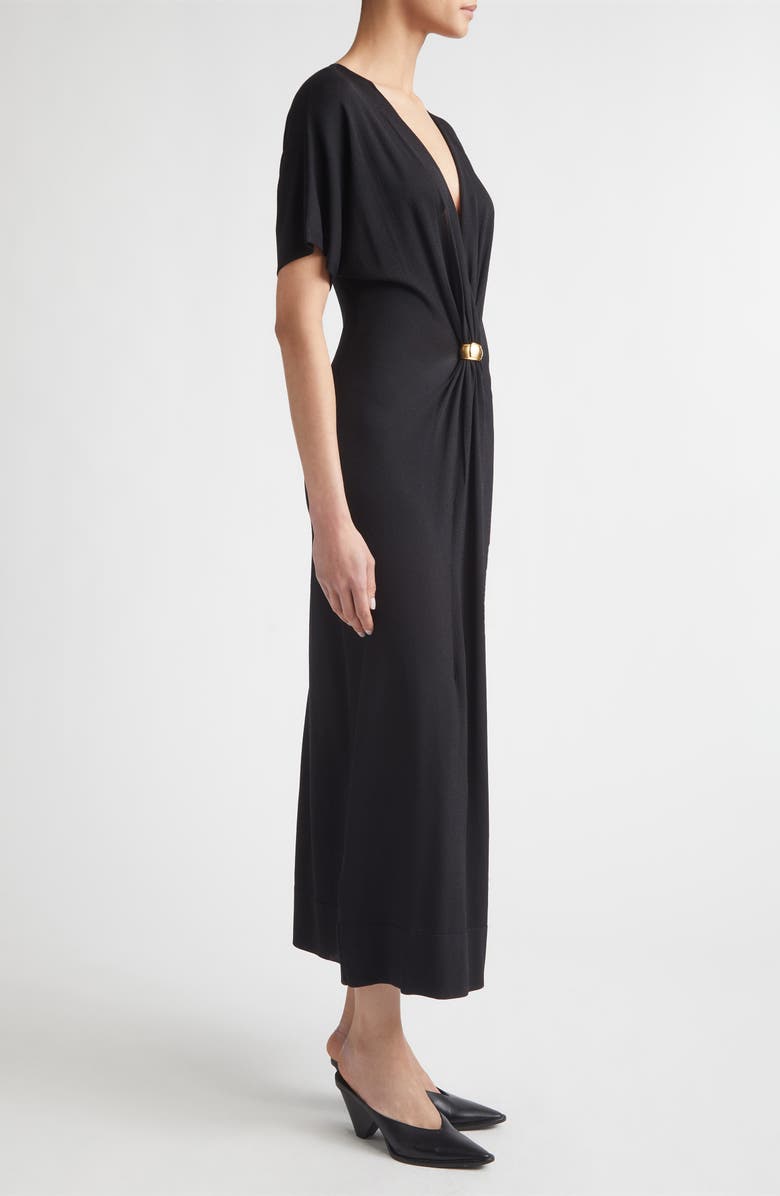 Altuzarra Rene Plunge Neck Sweater Dress, Alternate, color, 000001 Black